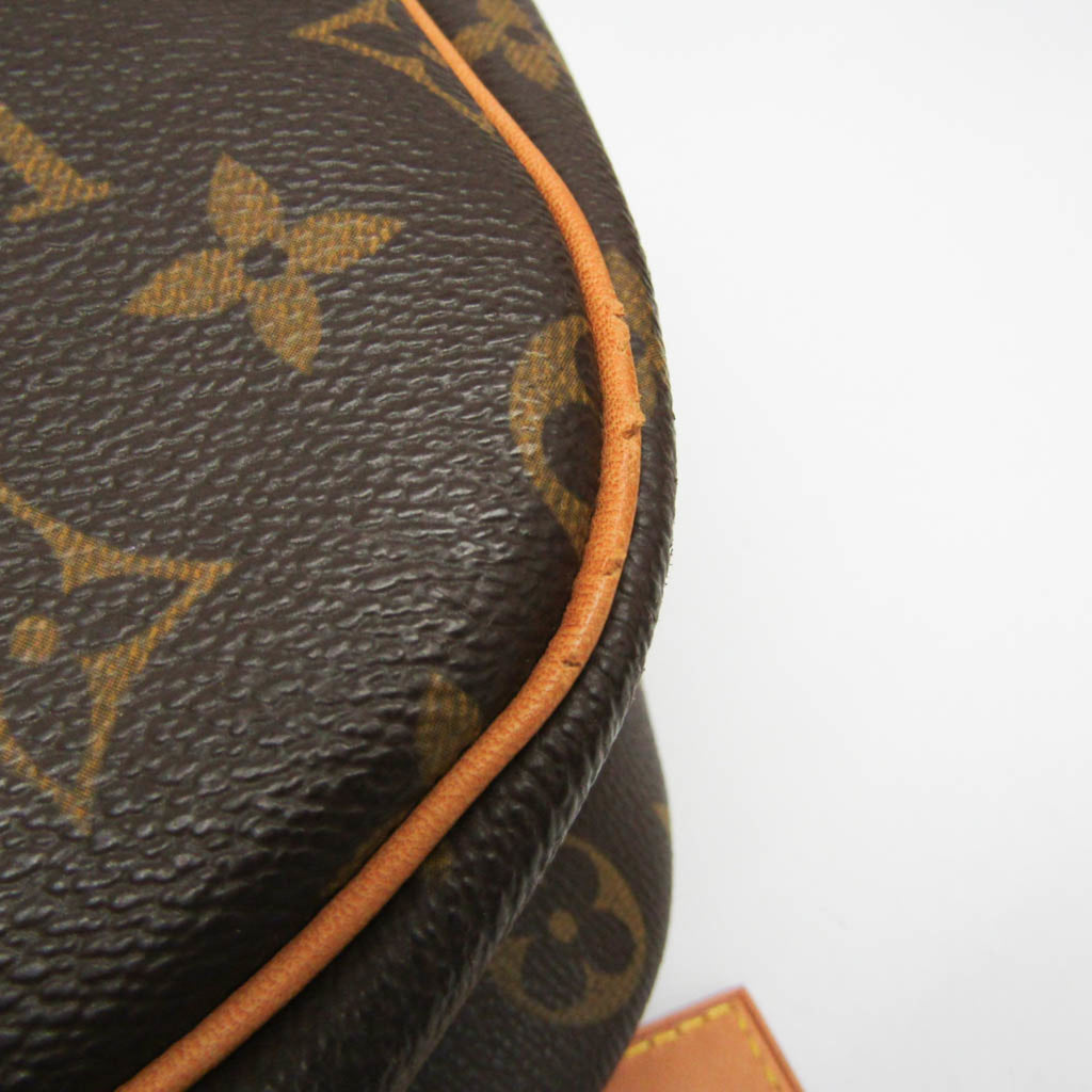 Close-up of LOUIS VUITTON pre loved Deauville bag showing distinctive monogram and detailing