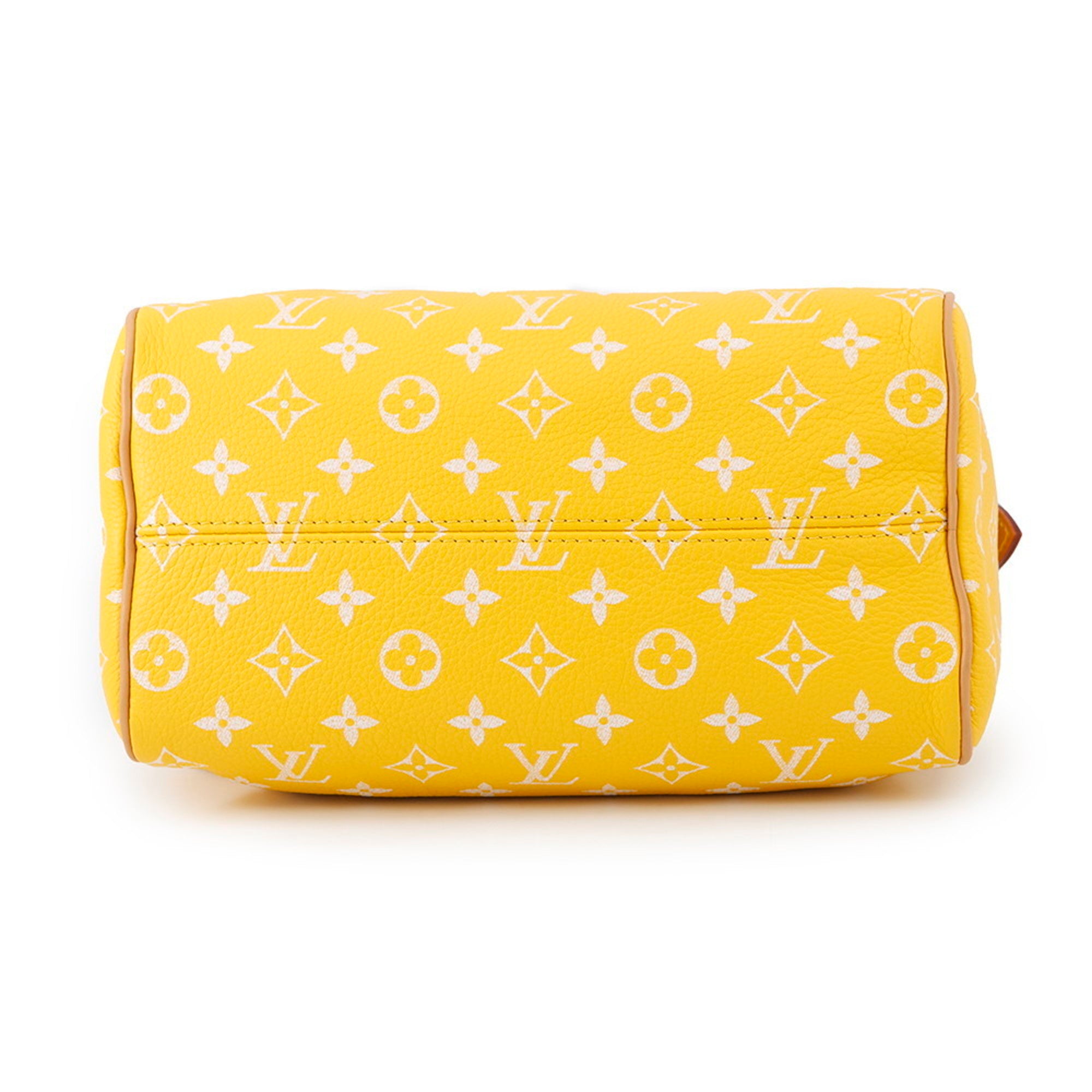 MANSII Pre-loved Louis Vuitton Yellow Monogram Pouch with Iconic Pattern for Stylish Use
