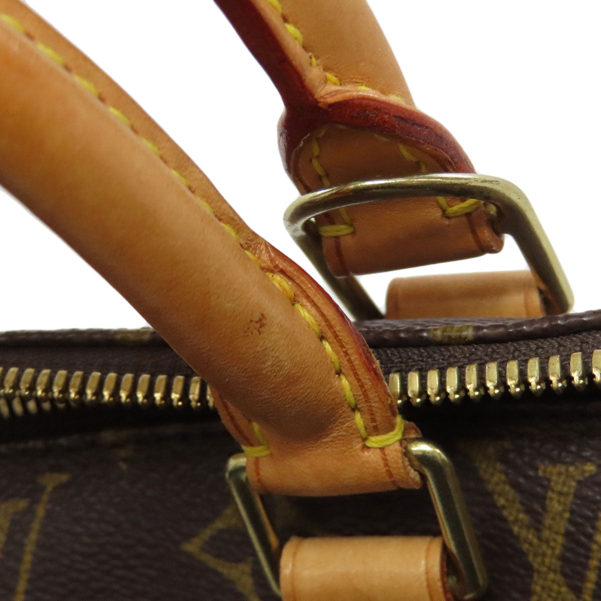 LOUIS VUITTON pre-owned bag with smooth leather handles and gold-tone hardware detailing