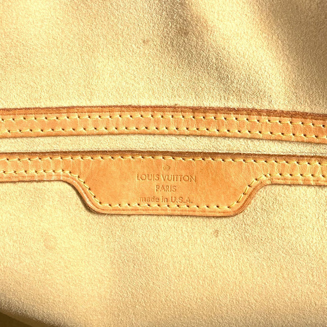 LOUIS VUITTON pre-owned bag interior label with made in USA detail