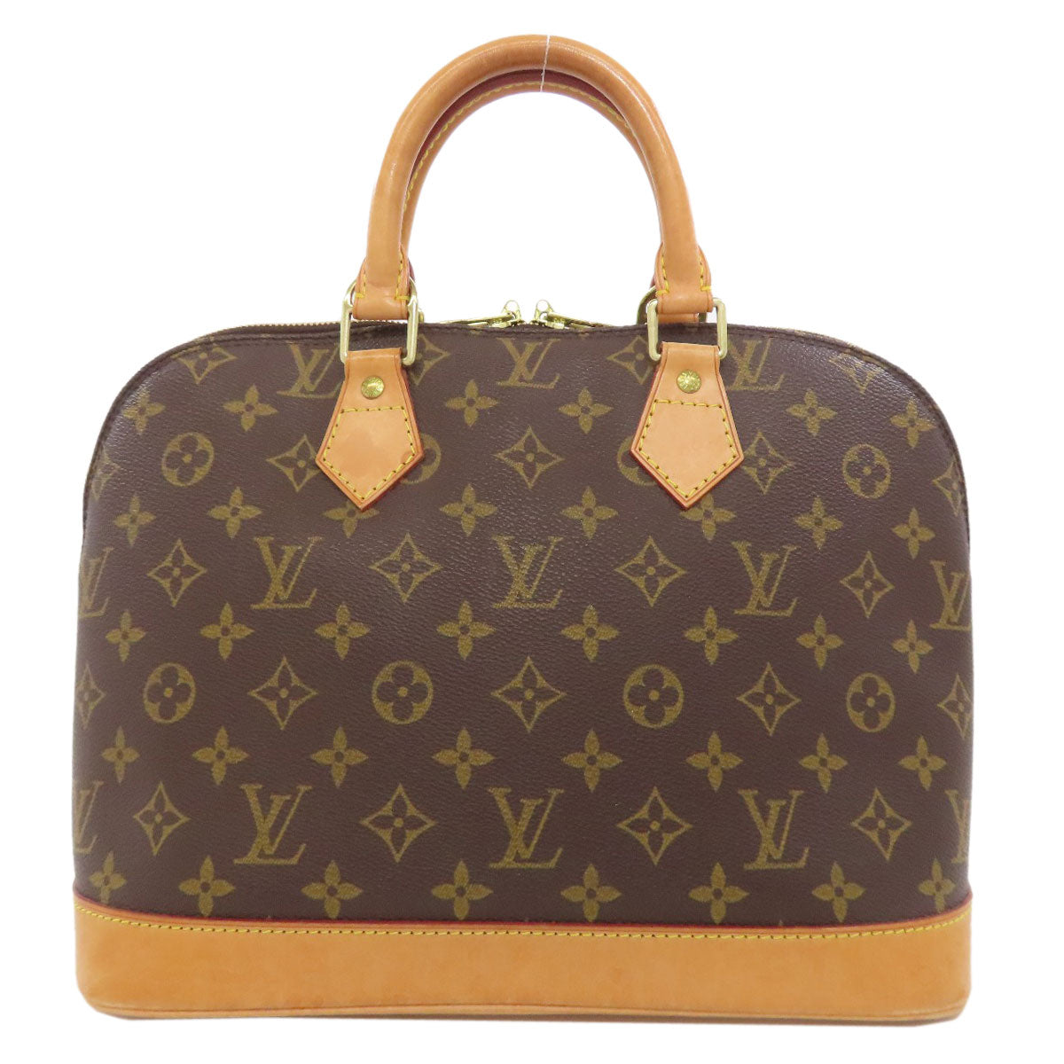 Louis Vuitton pre-owned handbag with iconic monogram design and leather accents
