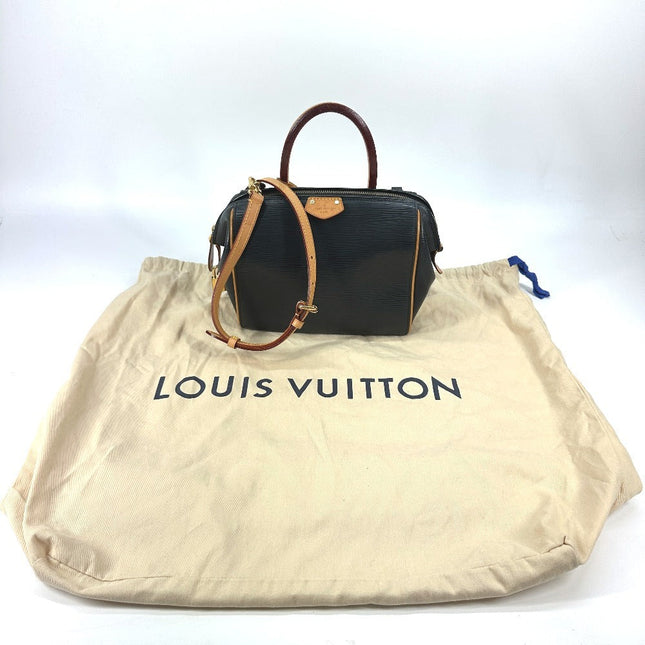 Pre-owned Louis Vuitton bag displayed in a cotton dust bag with logo for protection and storage