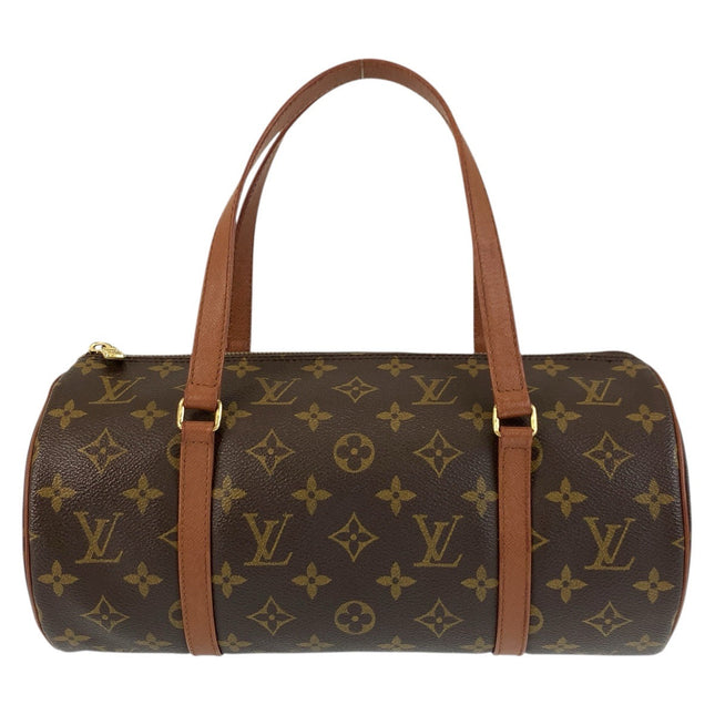 Louis Vuitton Pre-Owned Monogram Canvas Barrel Bag with Brown Leather Straps
