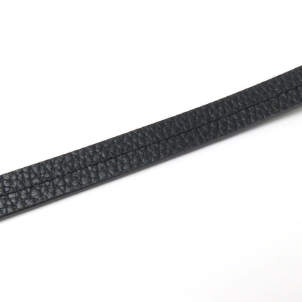 Pre-Owned Louis Vuitton Black Leather Bag Strap with a Textured Finish for Replacement or Customization