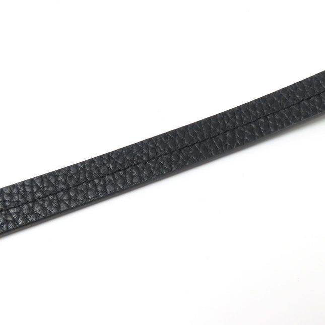 Pre-Owned Louis Vuitton Black Leather Bag Strap with a Textured Finish for Replacement or Customization