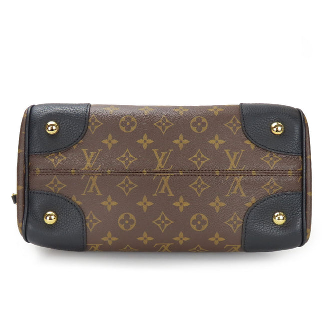 Pre-Owned Louis Vuitton Monogram Canvas Bag with Leather Trim and Gold Hardware