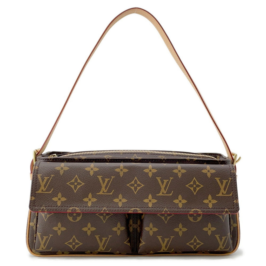 Louis Vuitton Monogram Shoulder Bag in brown, used like new, featuring a stylish design and spacious interior