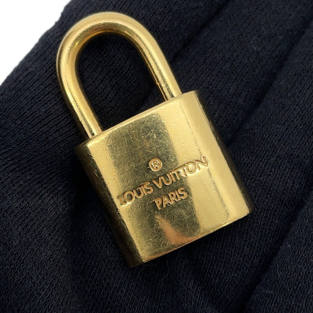 MANSII LOUIS VUITTON used Petit Palais PM Gold Lock with Engraved Logo for Authentic Designer Appeal