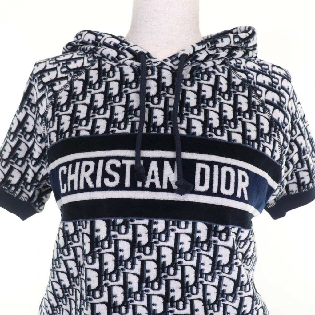 Christian Dior Hoodie featuring logo design in black and white, perfect for luxury secondhand Dior womenswear