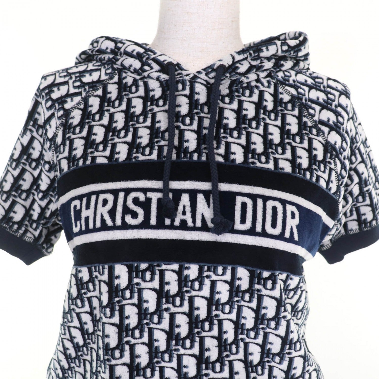 Christian Dior Hoodie featuring logo design in black and white, perfect for luxury secondhand Dior womenswear