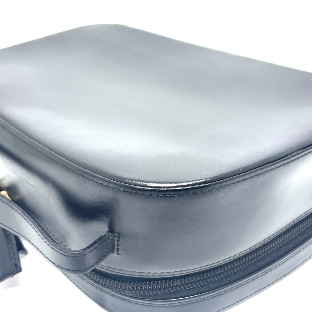 Luxury vintage Versace purse in sleek black leather with zip closure and elegant design