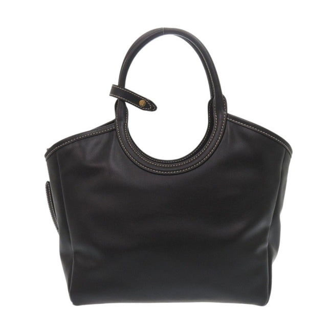 MIU MIU Black Leather Tote Bag pre-owned with elegant design and spacious interior