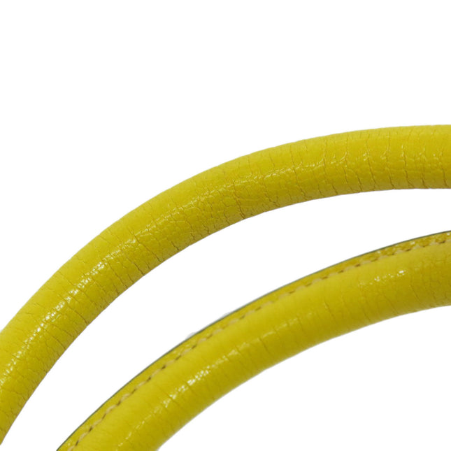 Miu Miu pre-owned yellow leather bag strap with a smooth finish, ideal for stylish upgrades