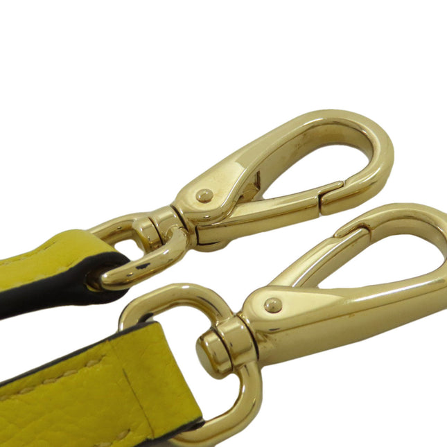MIUMIU pre-owned yellow bag strap with gold clasps for stylish accessory upgrades