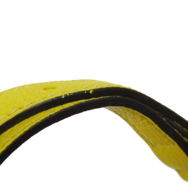 MIUMIU pre-owned yellow leather bag strap with black accents for a stylish upgrade