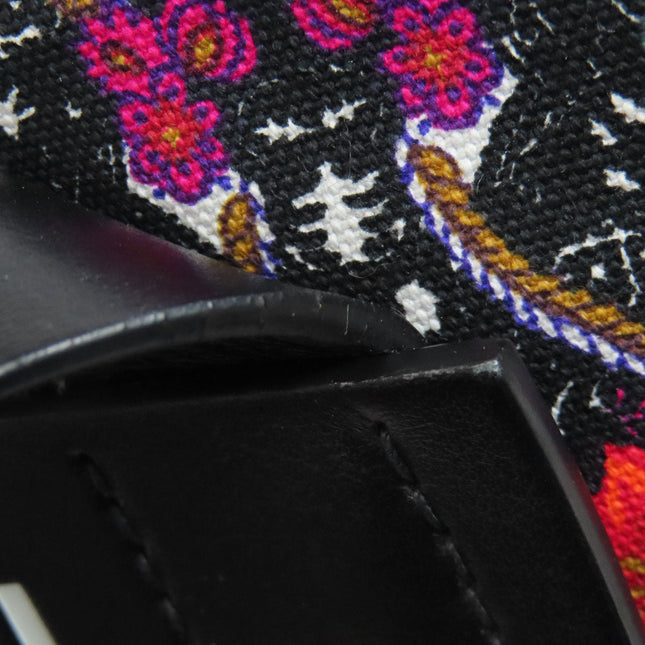 MIU MIU Pre-Owned Floral Pattern Bag with Black Strap and Detailed Design