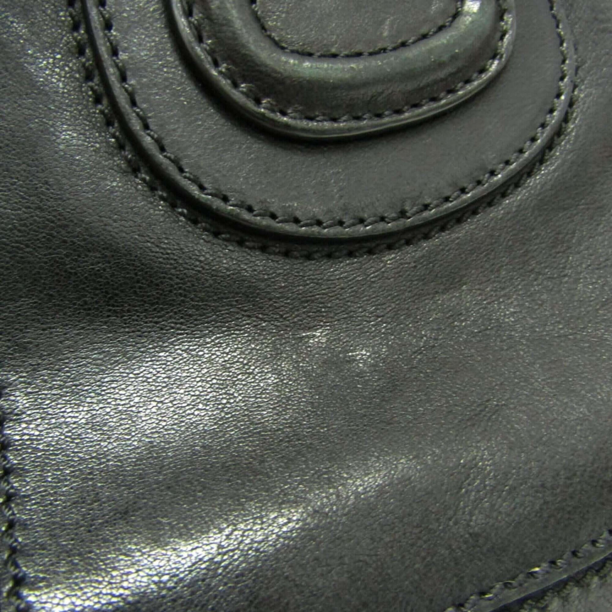 Pre - Loved GIVENCHY Nightingale Leather 2 - Way Bag Black - Mansii