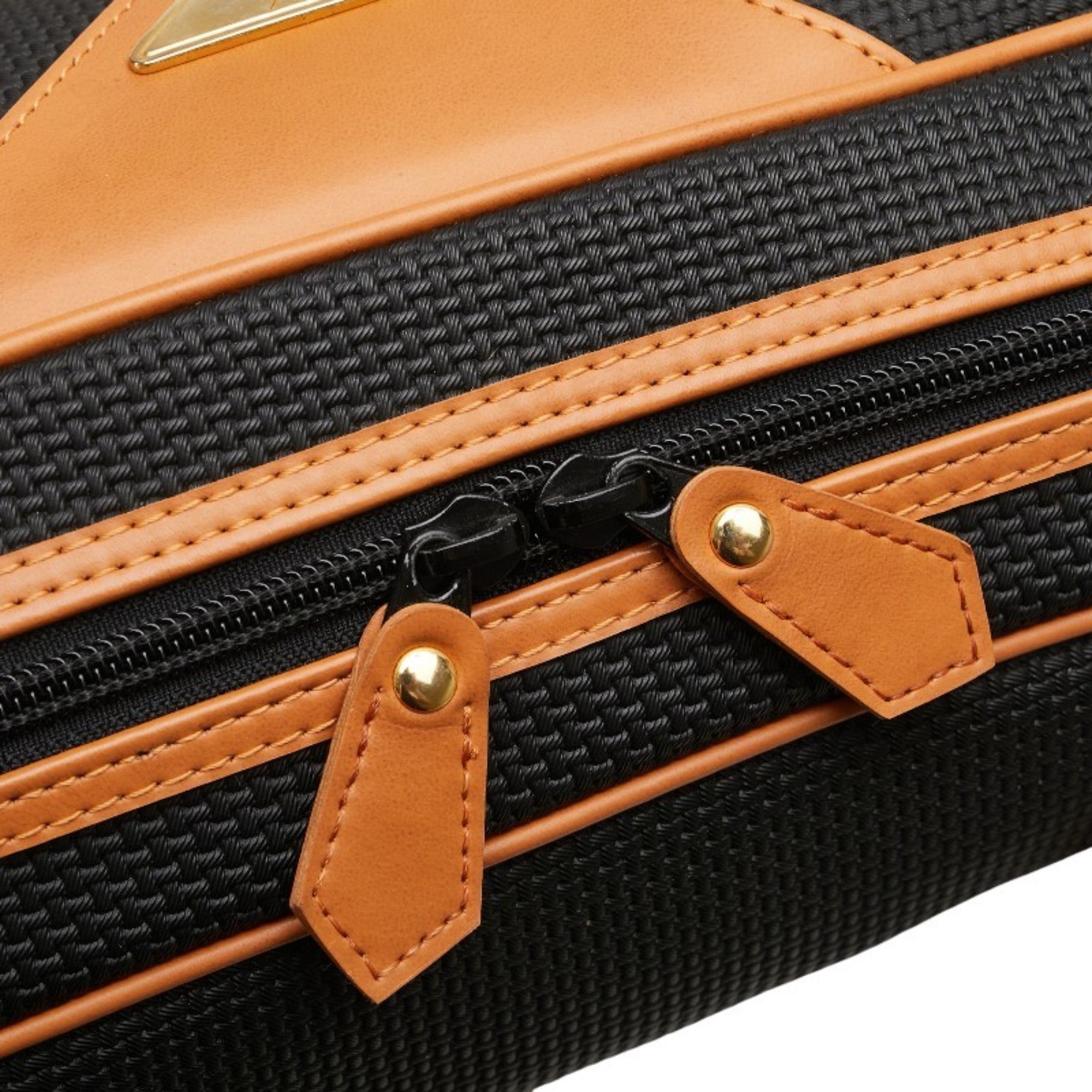 Close-up of the pre-loved Saint Laurent mini Boston bag showcasing detailed zipper and premium materials