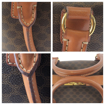 CELINE Pre-owned leather bag featuring detailed stitching and sturdy handles