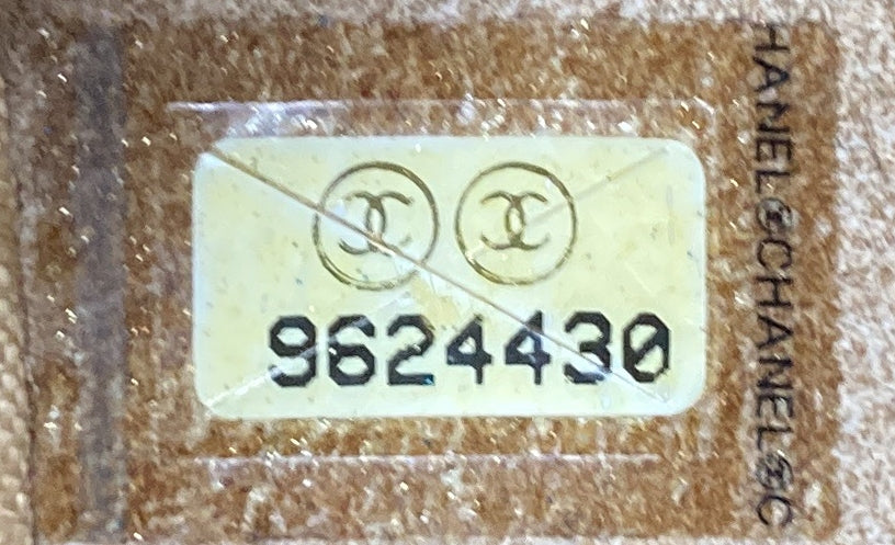 Authentic pre-owned CHANEL wristlet bag with signature logo and serial number 9624430