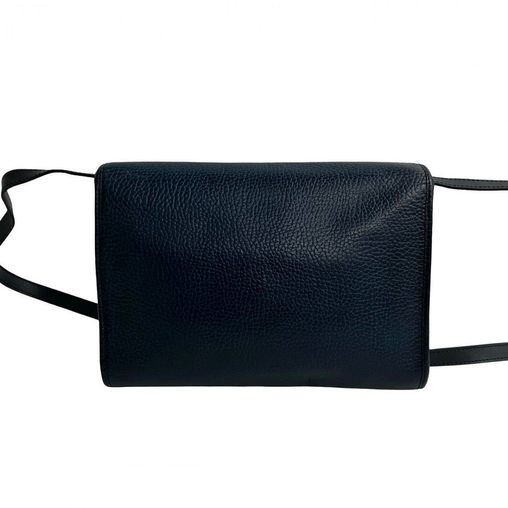 Dior pre-owned black leather bag with adjustable strap for stylish versatility