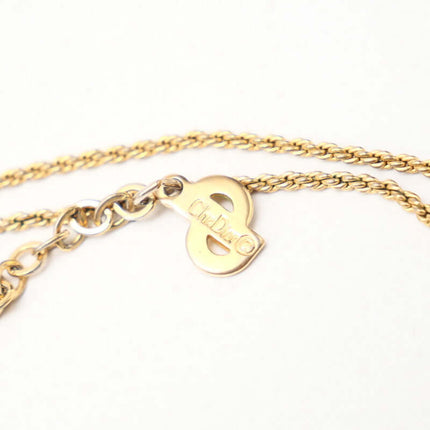 Christian Dior pre-owned gold-tone chain necklace with signature charm detail