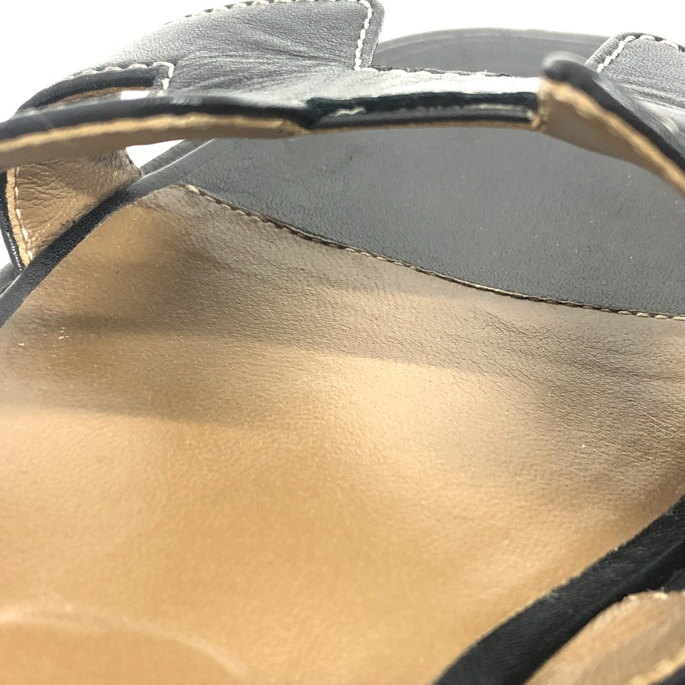 Close-up of pre-owned Hermes Oran sandals featuring a stylish design and comfortable fit