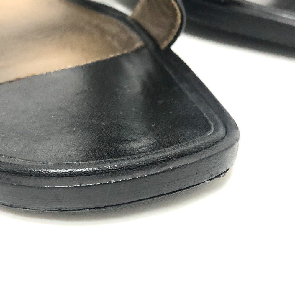 Close-up of pre-owned Hermes Oran sandals featuring sleek design and high-quality materials