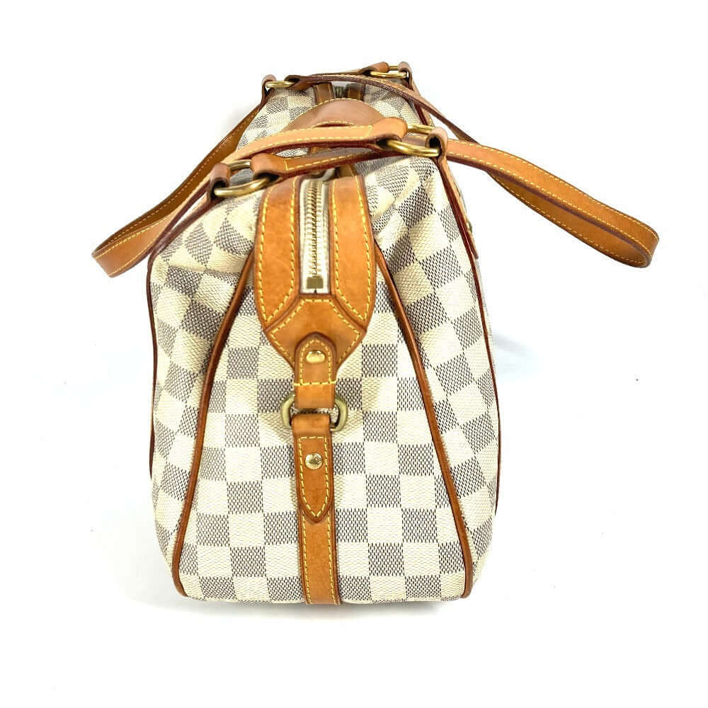Pre-owned Louis Vuitton Damier Ebene Canvas Bag with Leather Trimmings and Dual Handles