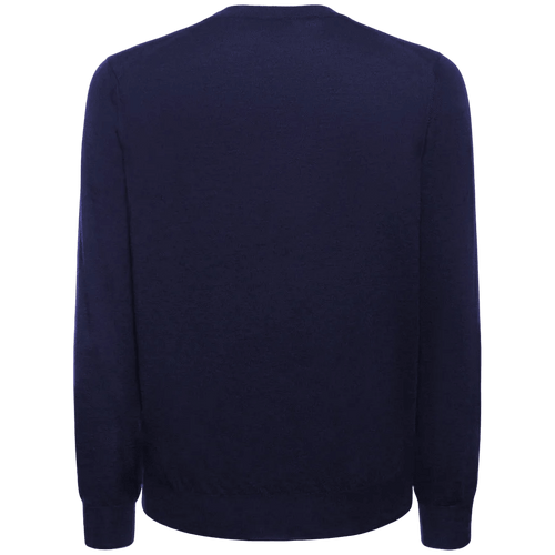 BRUNELLO CUCINELLI // CASHMERE & SILK CREW-NECK - 70% CASHMERE / 30% SILK [BLUE] - BC-7742 | THERMAL_LAYERS