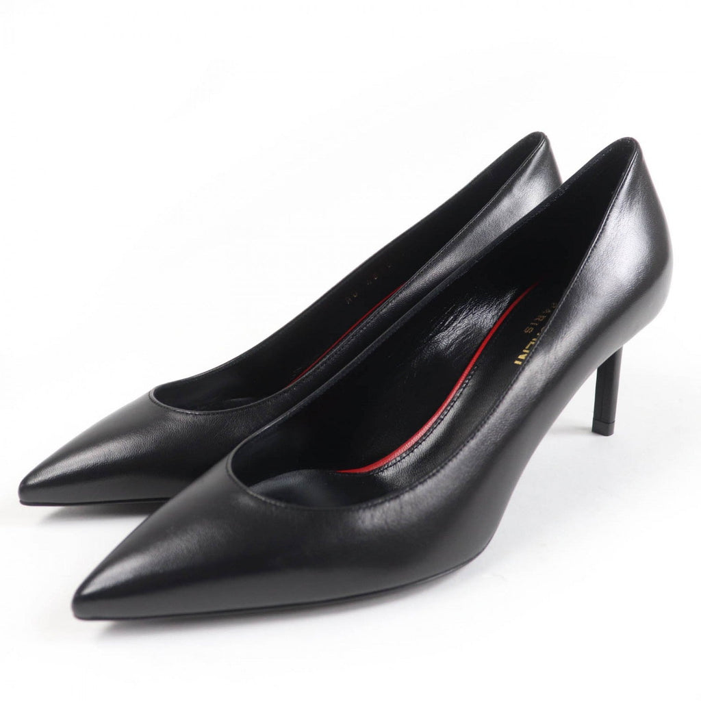 Saint Laurent Paris black heels with a sleek pointed toe design for elegant style