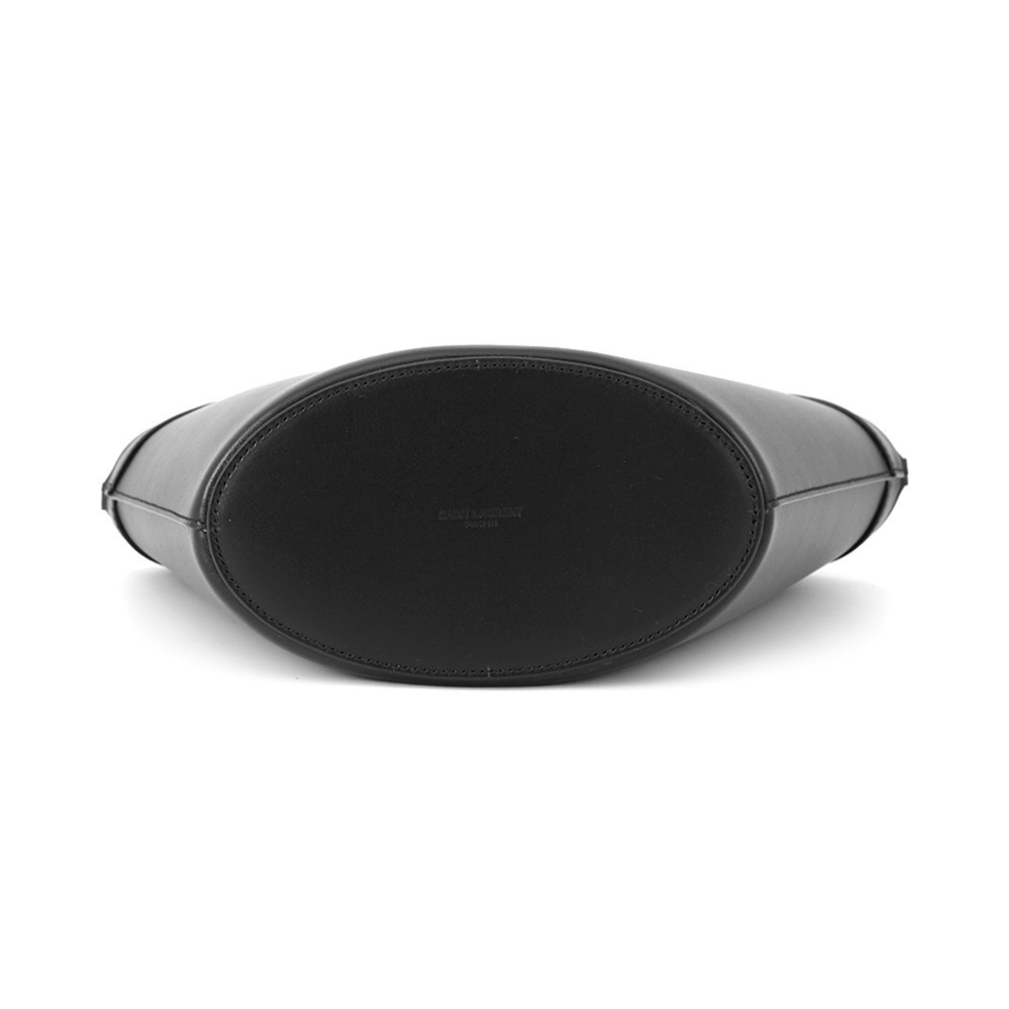 Bottom view of MANSII SAINT LAURENT Seria Mini 2 way bag featuring sleek leather design for stylish carry.