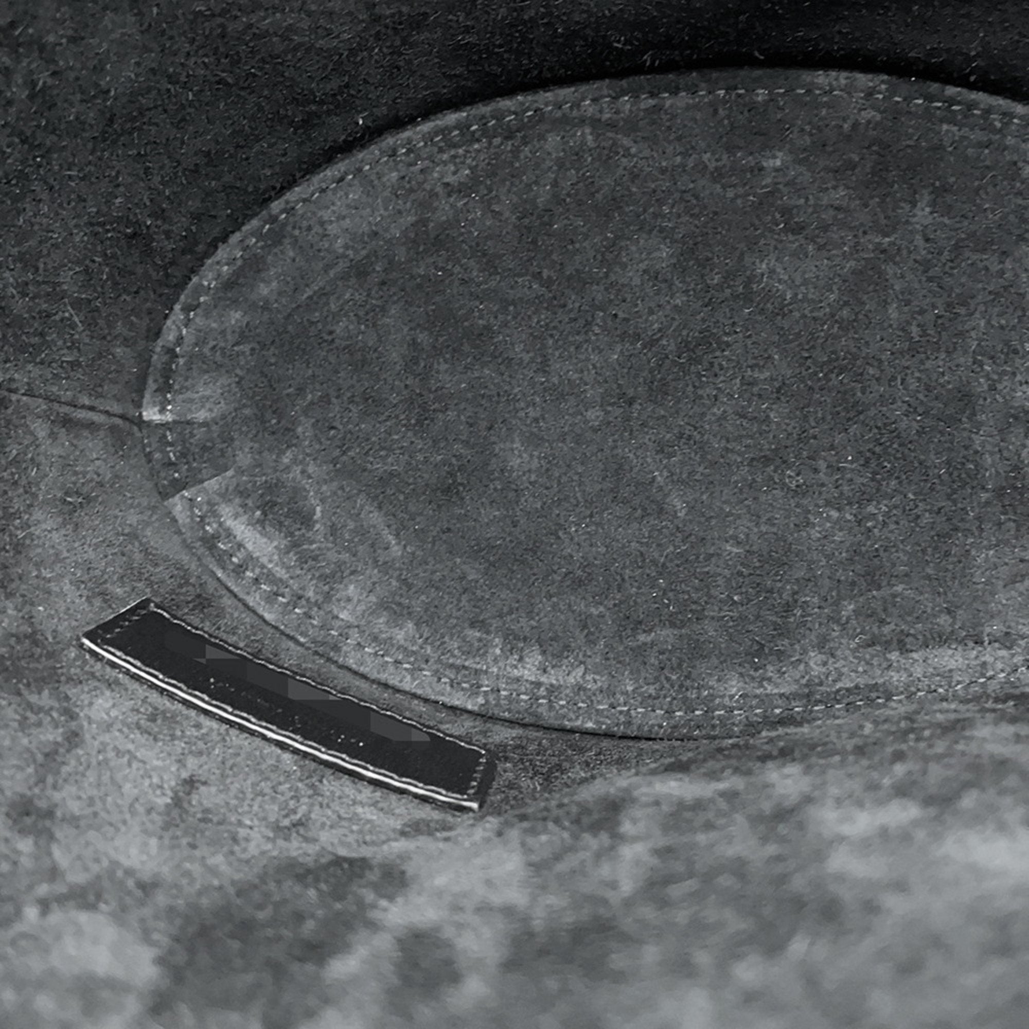 Inside view of the MANSII SAINT LAURENT Seria Mini 2 way bag featuring a soft suede lining