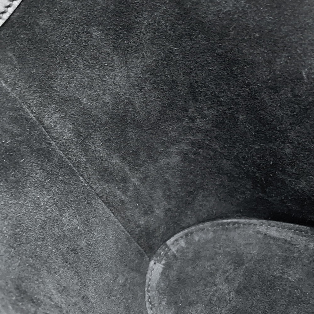 Close-up of the MANSII SAINT LAURENT Seria Mini 2 way bag showcasing its soft suede texture