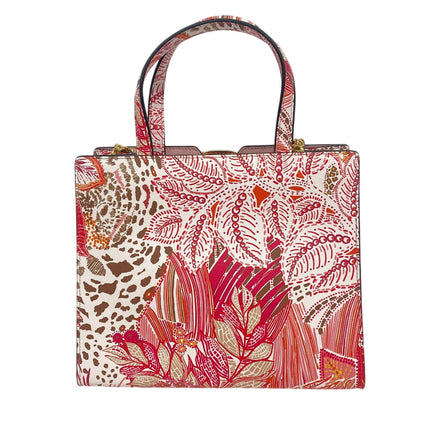 Salvatore Ferragamo pre-owned floral print bag with dual handles and gold hardware