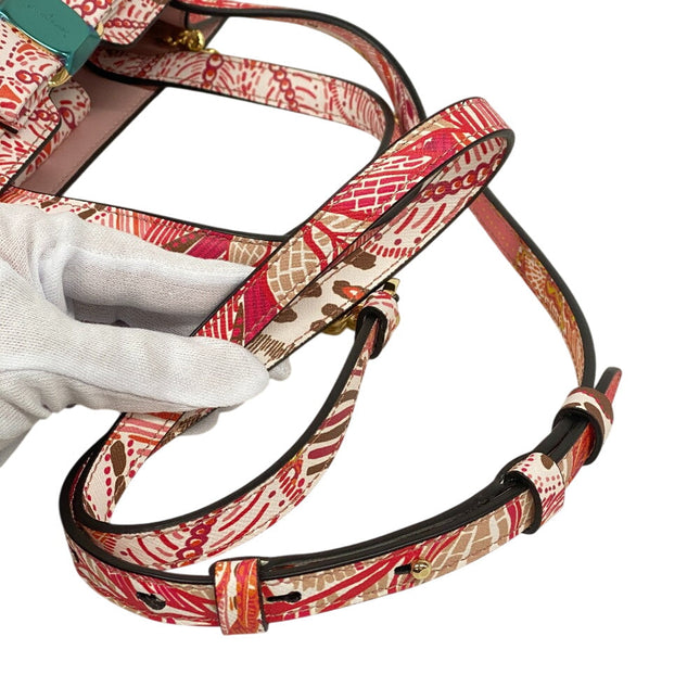 Salvatore Ferragamo pre-owned handbag featuring colorful patterned straps and chic design