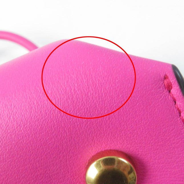 Pre-owned Salvatore Ferragamo pink bag highlighting texture detail on the leather surface