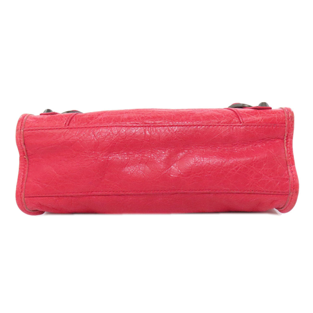 BALENCIAGA Second Hand Red Leather Bag with Minimalist Design and Durable Construction