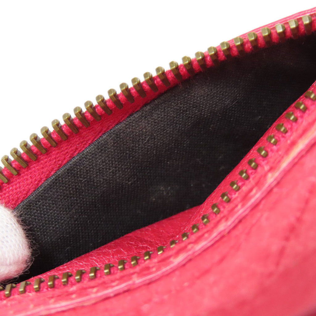 BALENCIAGA Second hand pink bag interior with zipper detail and black lining