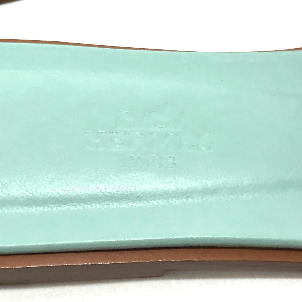 HERMES second hand shoes featuring a distinctive logo print on the insole