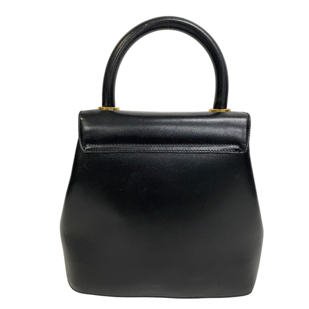 Salvatore Ferragamo vintage black handbag with structured design and top handle