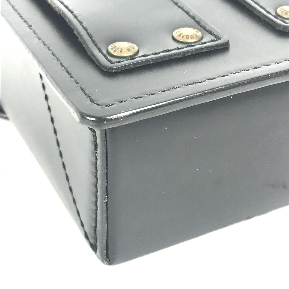 Louis Vuitton Vintage Pouch in Black Leather with Gold Hardware and Classic Design