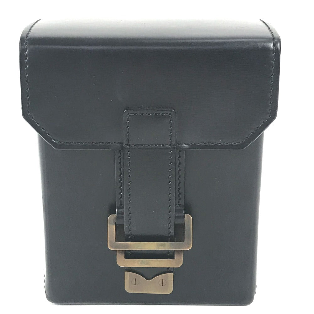LOUIS VUITTON Vintage Pouch in sleek black leather with a sturdy closure and timeless design