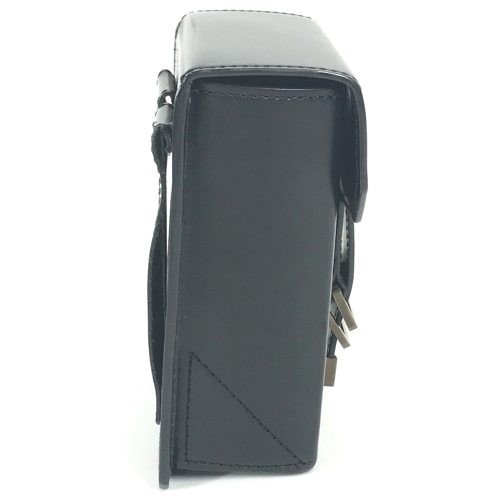 Louis Vuitton Vintage Pouch in sleek black leather with a minimalist design and side view details